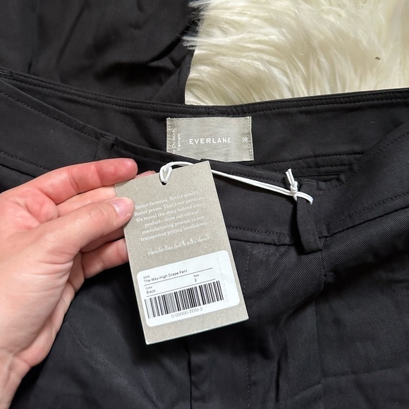 EVERLANE The Way High Drape Pant In Black - Picture 6 of 6